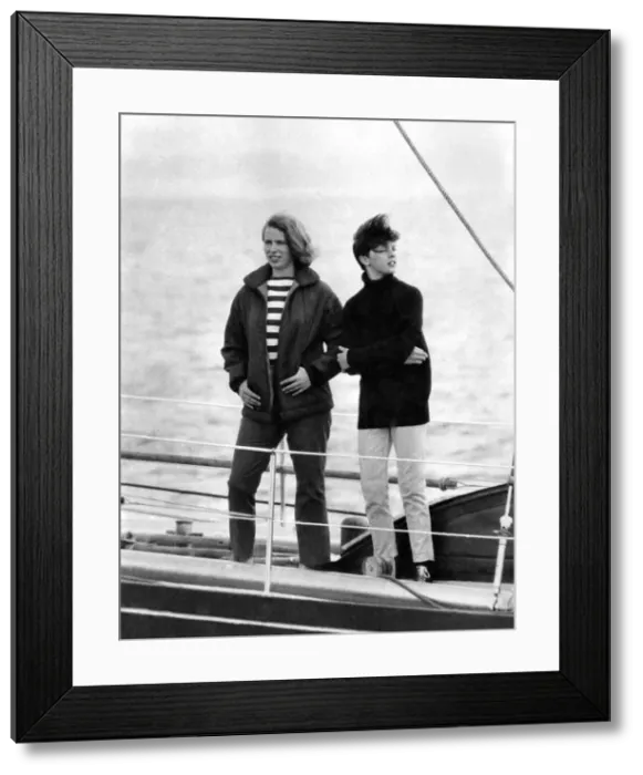 Framed Print : Princess Anne with Lord Burghersh. August 1967 P009823 Framed Print : Princess Anne with Lord Burghersh. August 1967 P009823