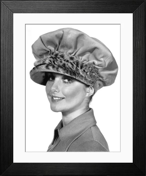 Framed Print : Reveille Fashions: Shirley Hounsell seen here modelling hat. December 1969 P008476