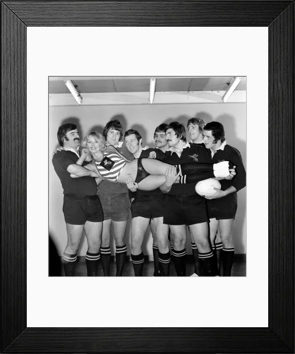 Framed Print : Wasps Rugby Team Mascot Angela Jay (Model). January 1975 75-00344-003