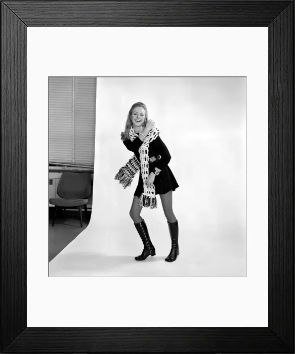 Framed Print : Model: 21 year old Carole Roddick. Pictures of Carole taken in the studio wearing Framed Print : Model: 21 year old Carole Roddick. Pictures of Carole taken in the studio wearing