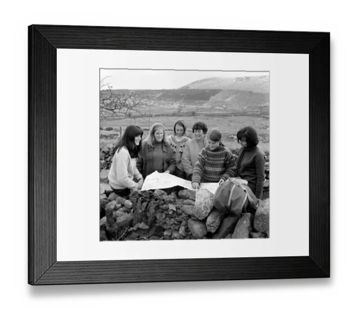 Framed Print : Six women met in a hillside cottage in Snowdonia yesterday (Sun Framed Print : Six women met in a hillside cottage in Snowdonia yesterday (Sun
