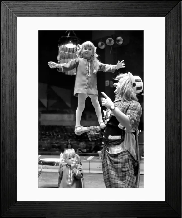 Framed Print : Its great being circus kids for Carol aged 4 and Grace aged 2 daughters of clown Carlos Framed Print : Its great being circus kids for Carol aged 4 and Grace aged 2 daughters of clown Carlos