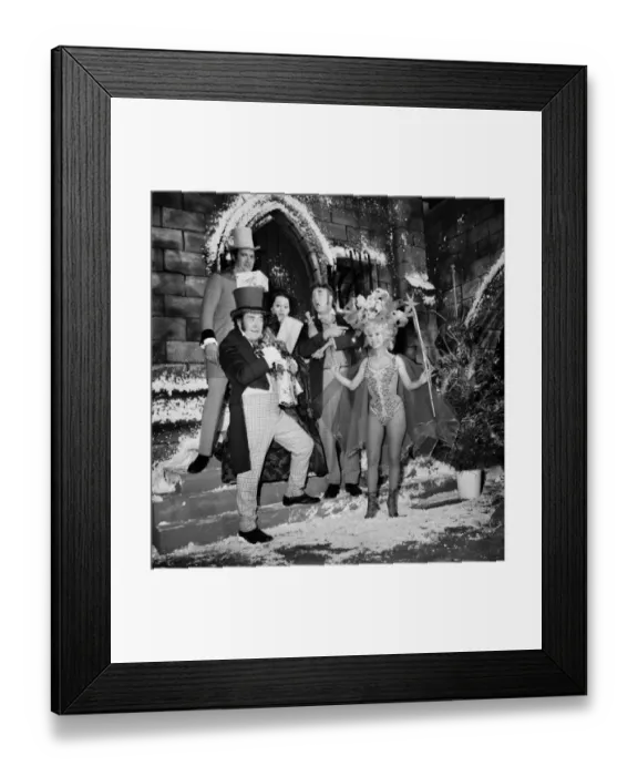 Framed Print : Entertainment Television. Rehearsal of The Christmas show at Thames TV studios