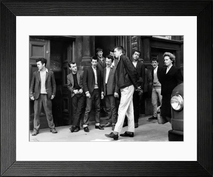 Framed Print : Liverpool Youth seen here waiting outside the Un-Employment Exchange. August 1962 P013264 Framed Print : Liverpool Youth seen here waiting outside the Un-Employment Exchange. August 1962 P013264