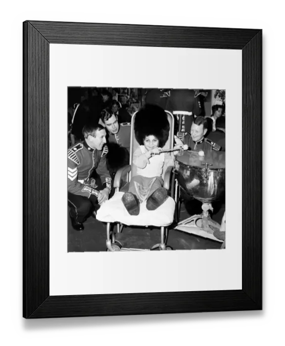 Framed Print : Part of the Coldstream Guards Band went to the childrens ward at St Framed Print : Part of the Coldstream Guards Band went to the childrens ward at St