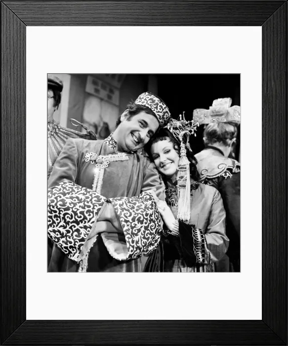 Framed Print : Bernie Winters and Maggie Vickers. December 1969 Z11946 Framed Print : Bernie Winters and Maggie Vickers. December 1969 Z11946