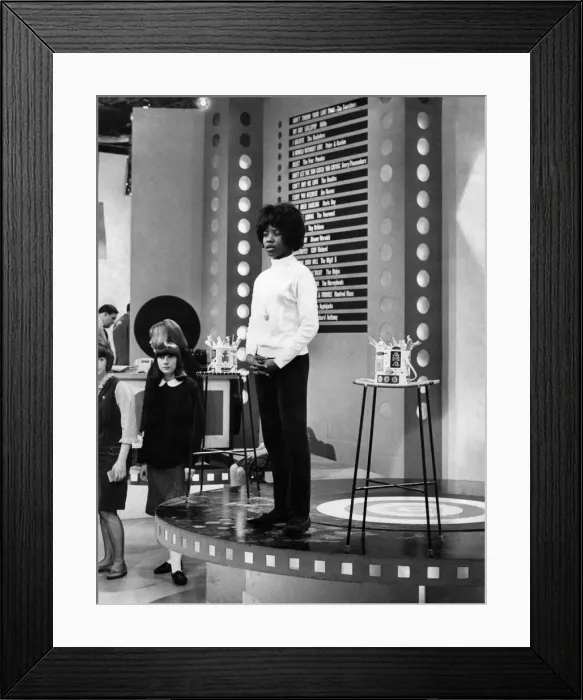 Framed Print : Rehearsing at the BBC TV studios in Manchester is Millie Framed Print : Rehearsing at the BBC TV studios in Manchester is Millie