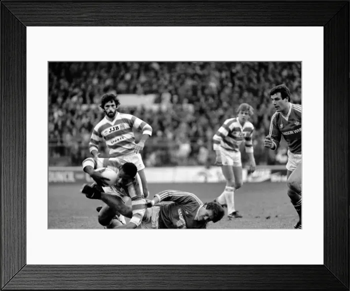 Framed Print : John Player Rugby League Trophy Final Hull Kingston Rovers v Wigan. February 1986 Framed Print : John Player Rugby League Trophy Final Hull Kingston Rovers v Wigan. February 1986