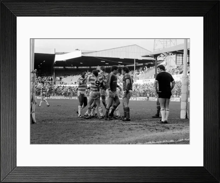 Framed Print : John Player Rugby League Trophy Final Hull Kingston Rovers v Wigan. February 1986 Framed Print : John Player Rugby League Trophy Final Hull Kingston Rovers v Wigan. February 1986