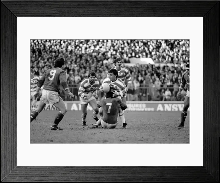 Framed Print : John Player Rugby League Trophy Final Hull Kingston Rovers v Wigan. February 1986 Framed Print : John Player Rugby League Trophy Final Hull Kingston Rovers v Wigan. February 1986
