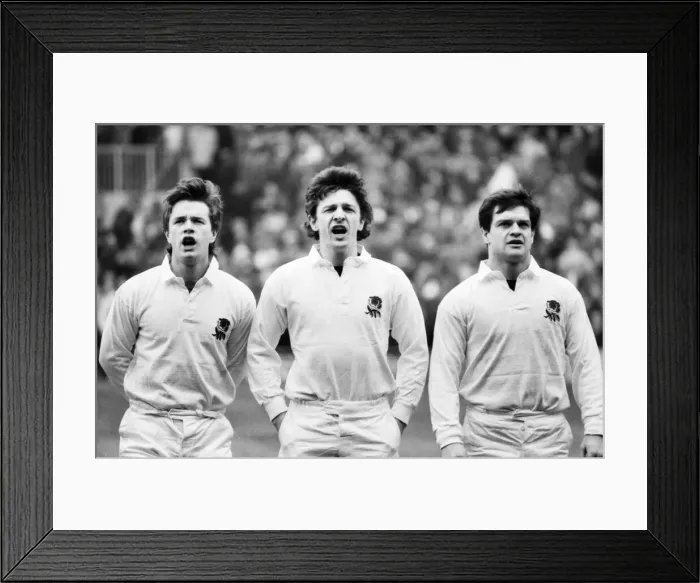 Framed Print : 1986 Five Nations Rugby Union Championship. England v Ireland Framed Print : 1986 Five Nations Rugby Union Championship. England v Ireland
