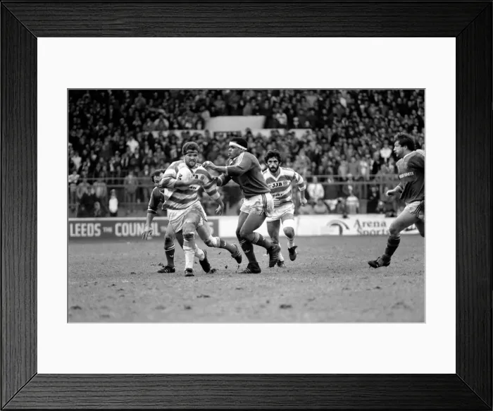 Framed Print : John Player Rugby League Trophy Final Hull Kingston Rovers v Wigan. February 1986 Framed Print : John Player Rugby League Trophy Final Hull Kingston Rovers v Wigan. February 1986
