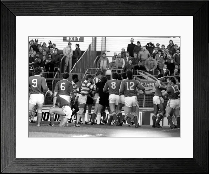 Framed Print : John Player Rugby League Trophy Final Hull Kingston Rovers v Wigan. February 1986