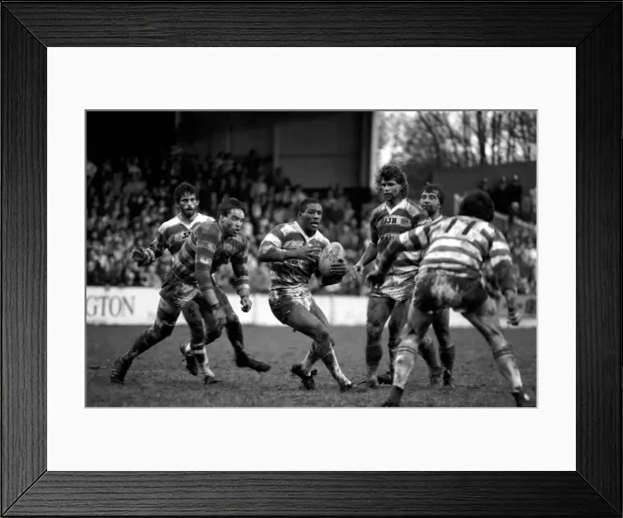 Framed Print : Leigh v. Wigan. Sport Rugby League. December 1985 PR-03-038 Framed Print : Leigh v. Wigan. Sport Rugby League. December 1985 PR-03-038