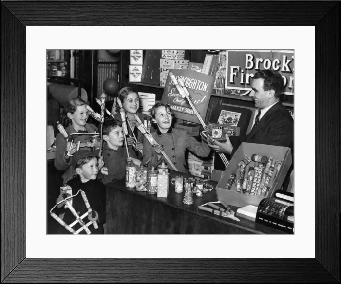 Framed Print : And soon The Big Bang! Firework night. October 1953 P005347 Framed Print : And soon The Big Bang! Firework night. October 1953 P005347