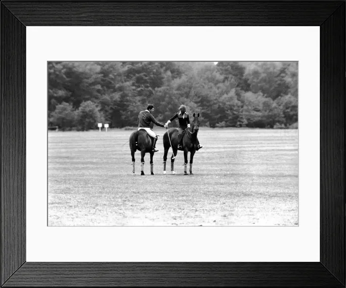 Framed Print : Prince Charles. Polo at Windsor with girlfriend Lady Sarah Spencer Framed Print : Prince Charles. Polo at Windsor with girlfriend Lady Sarah Spencer