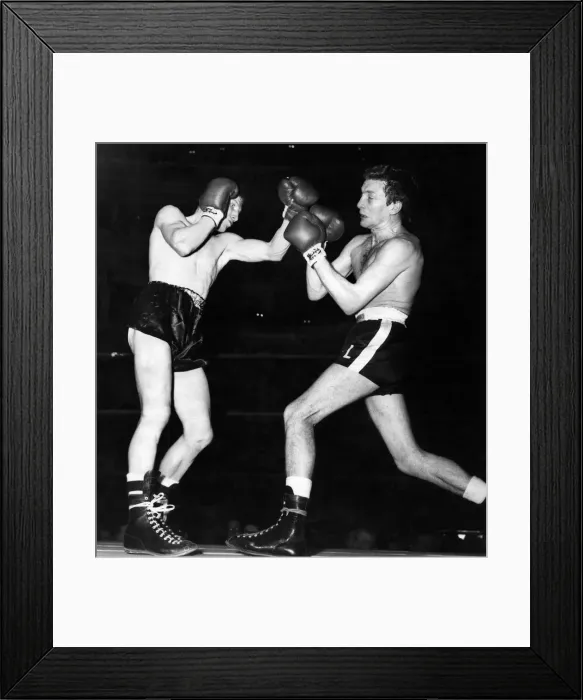 Framed Print : Boxing At Albert Hall. Frankie Taylor V. Phil Lundgren (White Stripe Shorts) Framed Print : Boxing At Albert Hall. Frankie Taylor V. Phil Lundgren (White Stripe Shorts)