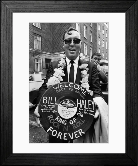 Framed Print : Bill Haley seen here on his arrival from the states for nationwide tour Framed Print : Bill Haley seen here on his arrival from the states for nationwide tour