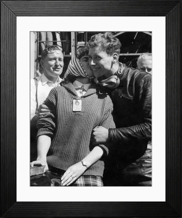 Framed Print : Alan Shephard at the I. O. M. TT races. September 1958 P005357 Framed Print : Alan Shephard at the I. O. M. TT races. September 1958 P005357