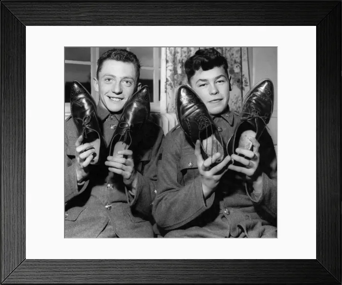 Framed Print : Fashion: Mens Brogue shoes. March 1961 P005353