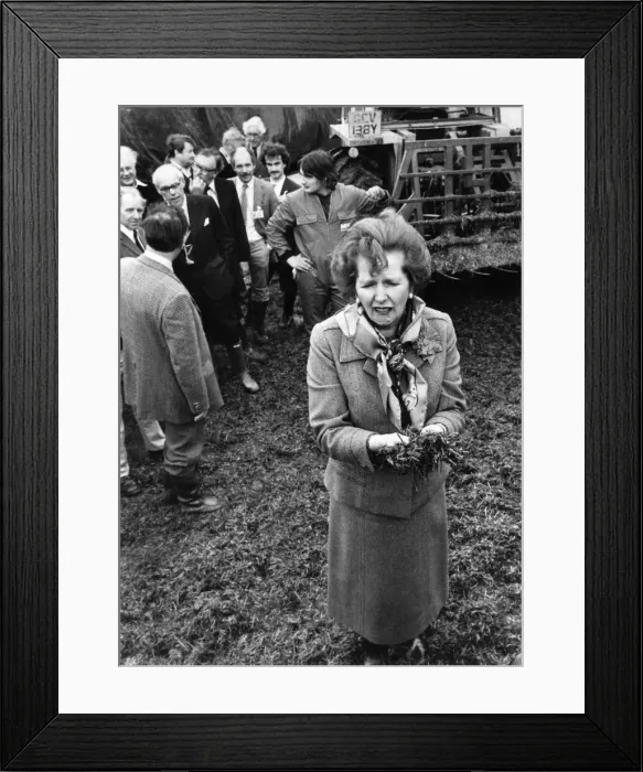 Framed Print : Prime Minister Mrs. Margaret Thatcher on the General Election campaign trail visiting a