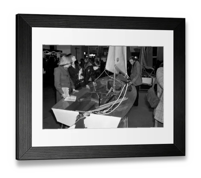 Framed Print : Boat Show at Earls Court. January 1975 75-00007 Framed Print : Boat Show at Earls Court. January 1975 75-00007