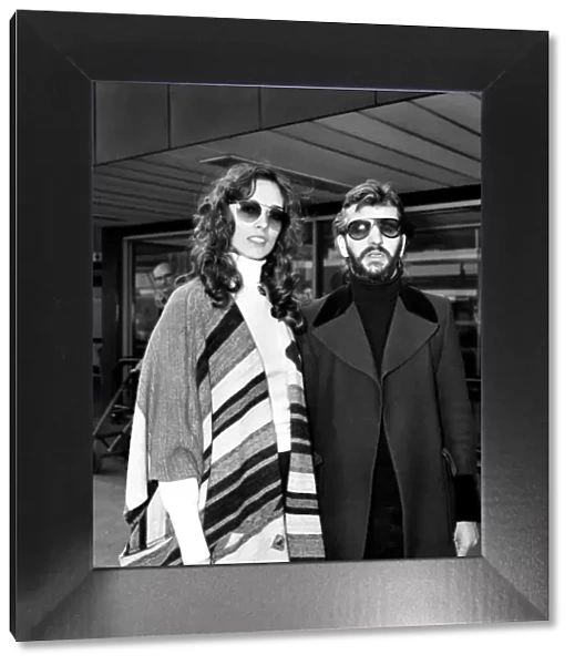 Former Beatle Ringo Starr and girlfriend Nancy Andrews seen here at London Airport
