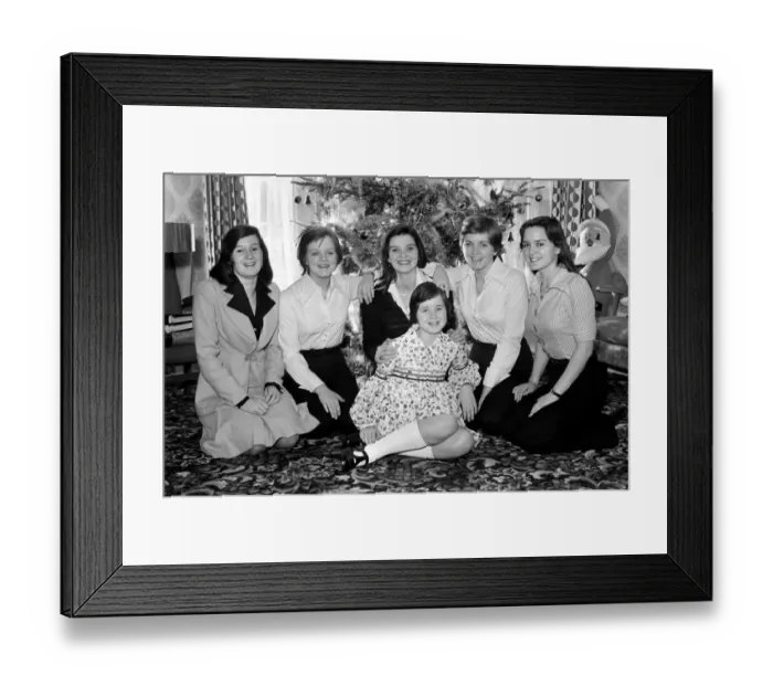 Framed Print : The Nolan Sisters: Six lovely young ladies aged from 9 to 24 years are appearing in