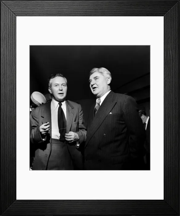 Framed Print : Labour Party Conference 1953: Nye Bevan and Harold Wilson. September 1953 D5828-007 Framed Print : Labour Party Conference 1953: Nye Bevan and Harold Wilson. September 1953 D5828-007