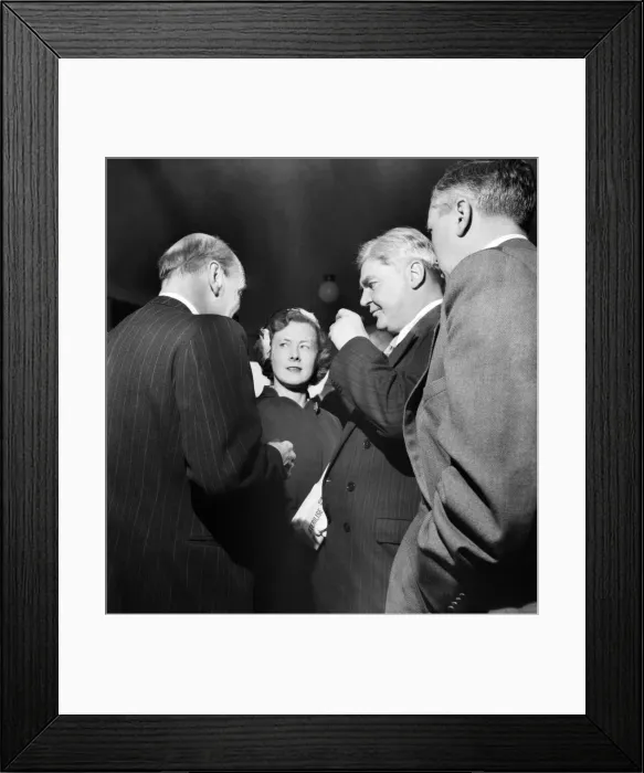 Framed Print : Labour Party Conference 1953: Clement Attlee seen here with Barbara Castle Framed Print : Labour Party Conference 1953: Clement Attlee seen here with Barbara Castle