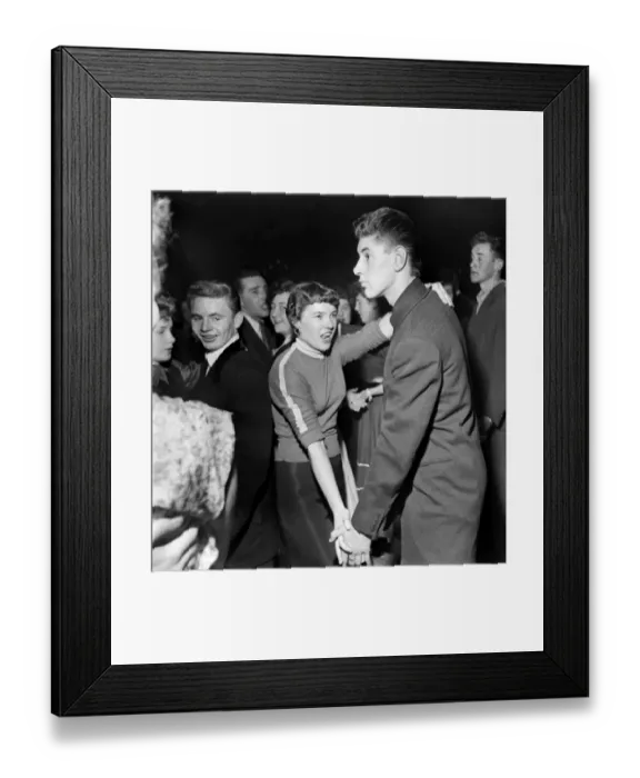 Framed Print : Young couples perform the new dance craze The Creep Framed Print : Young couples perform the new dance craze The Creep