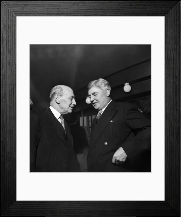 Framed Print : Labour Party Conference 1953: Nye Bevan and Clement Attlee former Prime Minister
