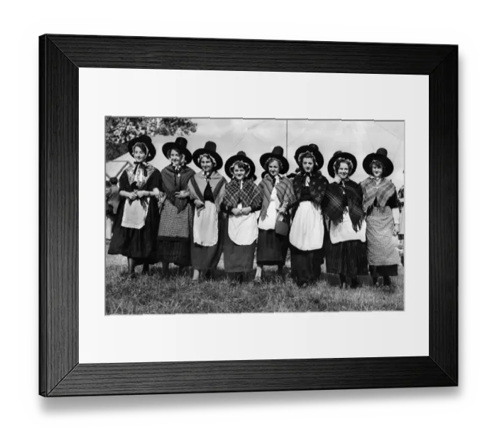 Framed Print : International Eisteddfod, Liangollen: Taking a stroll round the Eisteddfod grounds are