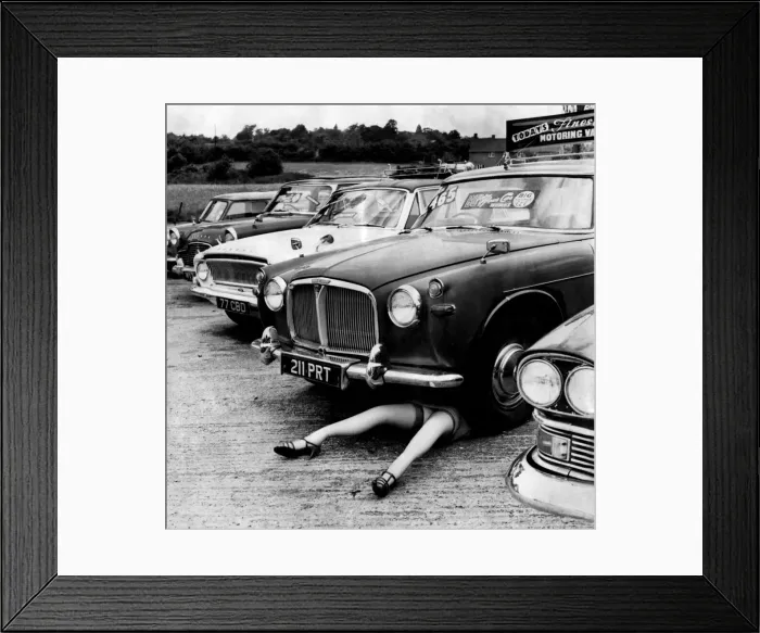 Framed Print : Leg pull for motorists. These Glamorous legs attract many a motorist that comes to Denver Framed Print : Leg pull for motorists. These Glamorous legs attract many a motorist that comes to Denver