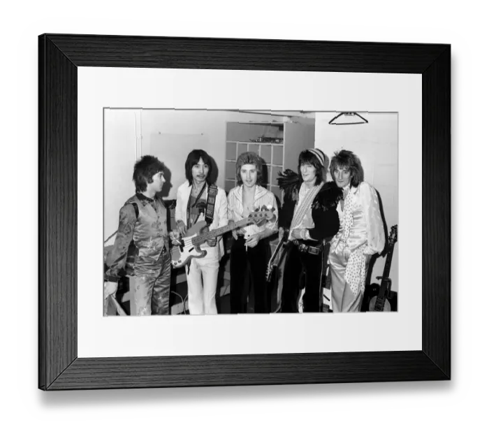 Framed Print : The Faces tour of the USA and Canada, February and March 1975 Framed Print : The Faces tour of the USA and Canada, February and March 1975