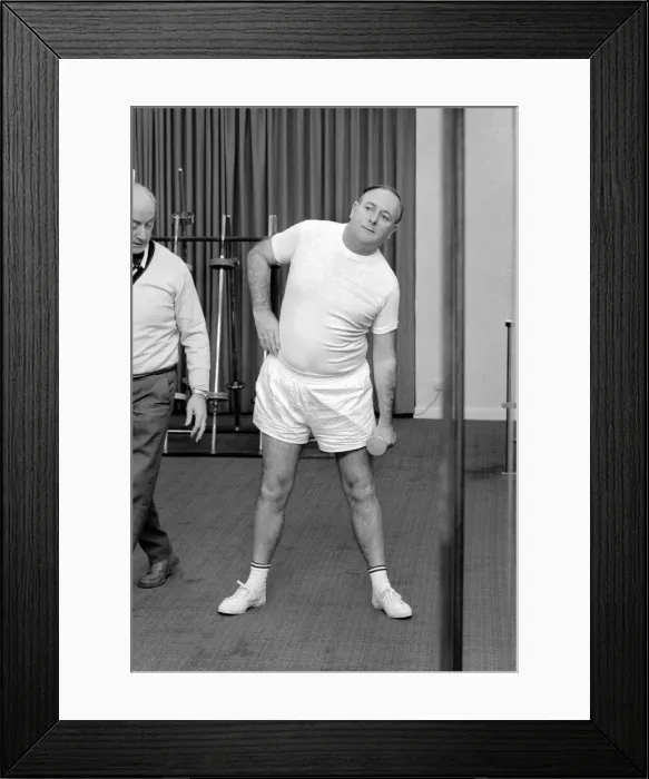 Framed Print : Keeping Fit'with the Minister of Sport. The Minister of Sport