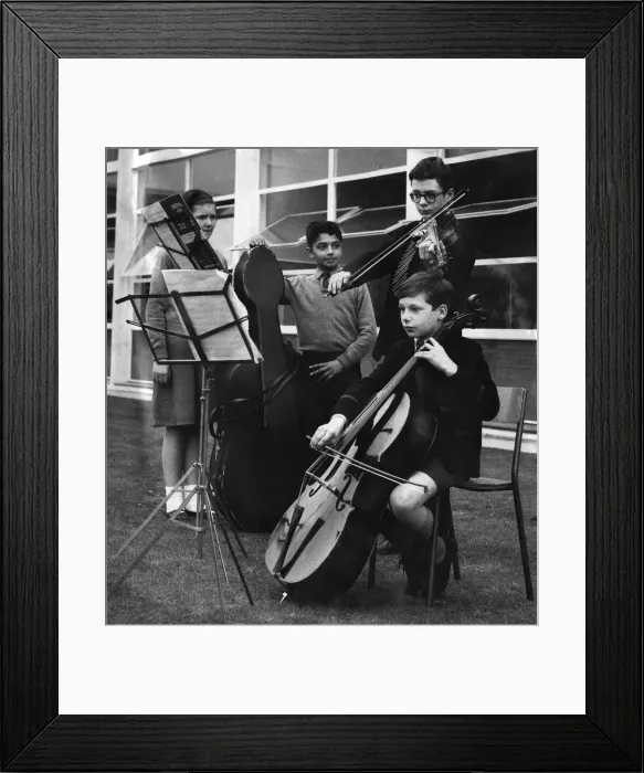 Framed Print : Schoolchildren seen here playing musical instruments. October 1963 P005215 Framed Print : Schoolchildren seen here playing musical instruments. October 1963 P005215