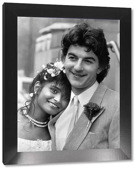 John Altman and bride Brigitte. February 1986 P003918