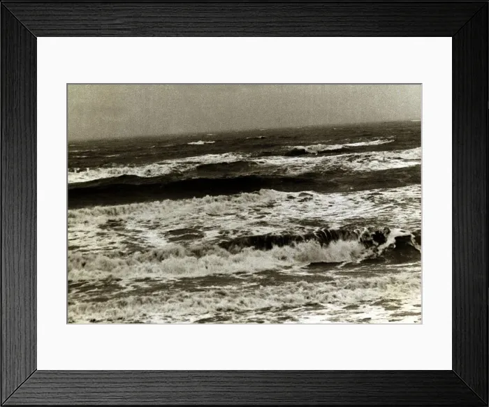 Framed Print : Waves coming in on the Sussex Coast of England - 1946 rough sea Framed Print : Waves coming in on the Sussex Coast of England - 1946 rough sea