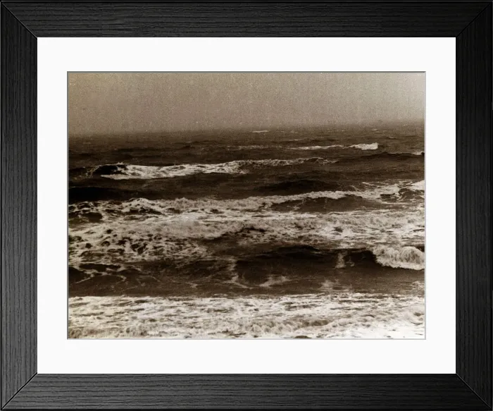Framed Print : Waves coming in on the Sussex Coast of England - 1946 rough sea Framed Print : Waves coming in on the Sussex Coast of England - 1946 rough sea