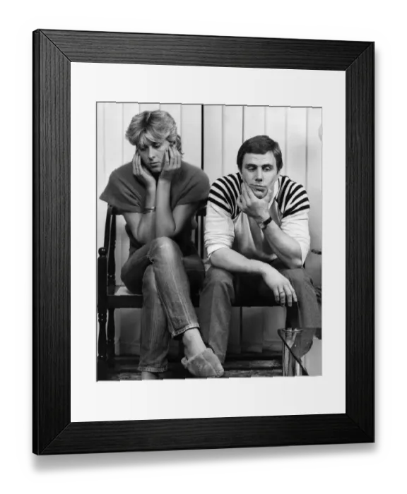 Framed Print : Sharron Davies and Neil Admas. February 1984 P003875 Framed Print : Sharron Davies and Neil Admas. February 1984 P003875