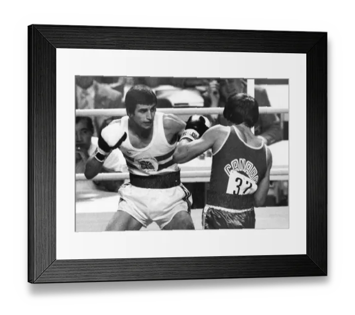 Framed Print : Olympic Games 1976 Charlie Magri of Great Britain v Ian Clyde of Canada July