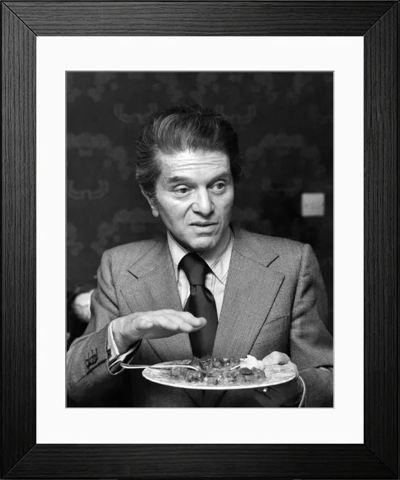 Framed Print : Food critic Egan Ronay. March 1975 P005099 Framed Print : Food critic Egan Ronay. March 1975 P005099
