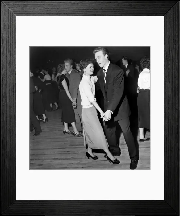 Framed Print : Young couples perform the new dance craze The Creep Framed Print : Young couples perform the new dance craze The Creep