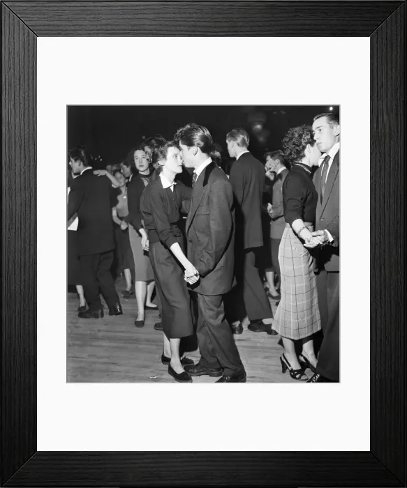 Framed Print : Young couples perform the new dance craze The Creep Framed Print : Young couples perform the new dance craze The Creep