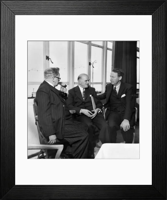 Framed Print : Labour Party Conference 1953: Herbert Morrison and Sam Watson seen here with Hugh Framed Print : Labour Party Conference 1953: Herbert Morrison and Sam Watson seen here with Hugh