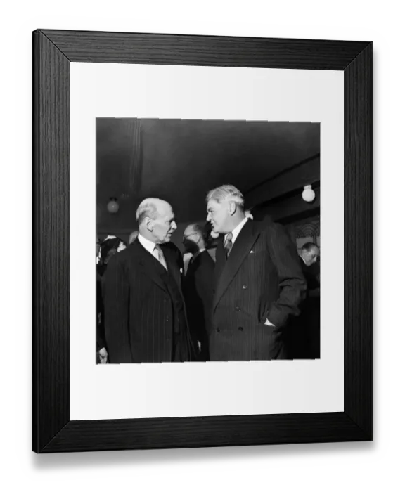 Framed Print : Labour Party Conference 1953: Nye Bevan and Clement Attlee former Prime Minister