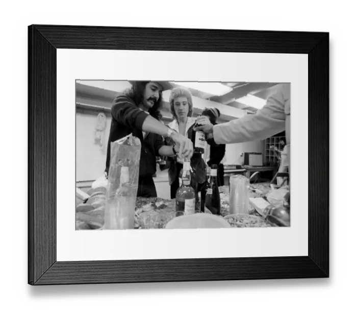 Framed Print : The Faces tour of the USA and Canada, February and March 1975