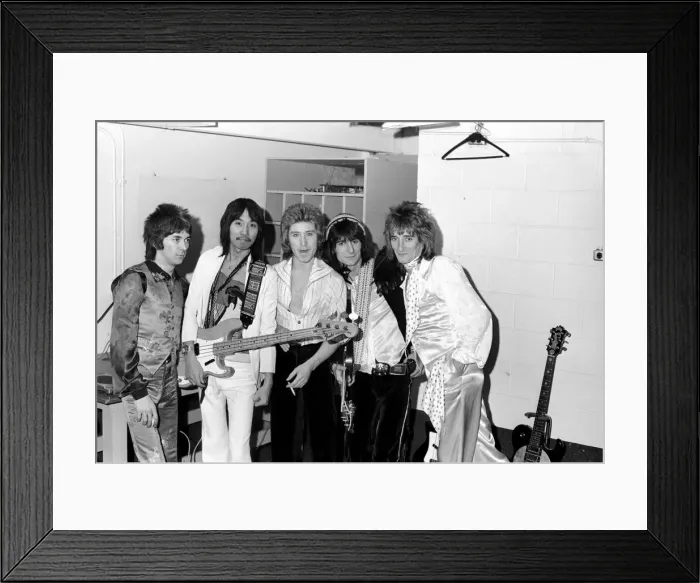 Framed Print : The Faces tour of the USA and Canada, February and March 1975