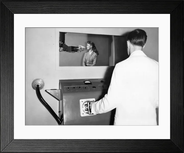 Framed Print : Esme puts on lipstick for pretty Eve Ward, 18, of Belvedere, Kent Framed Print : Esme puts on lipstick for pretty Eve Ward, 18, of Belvedere, Kent